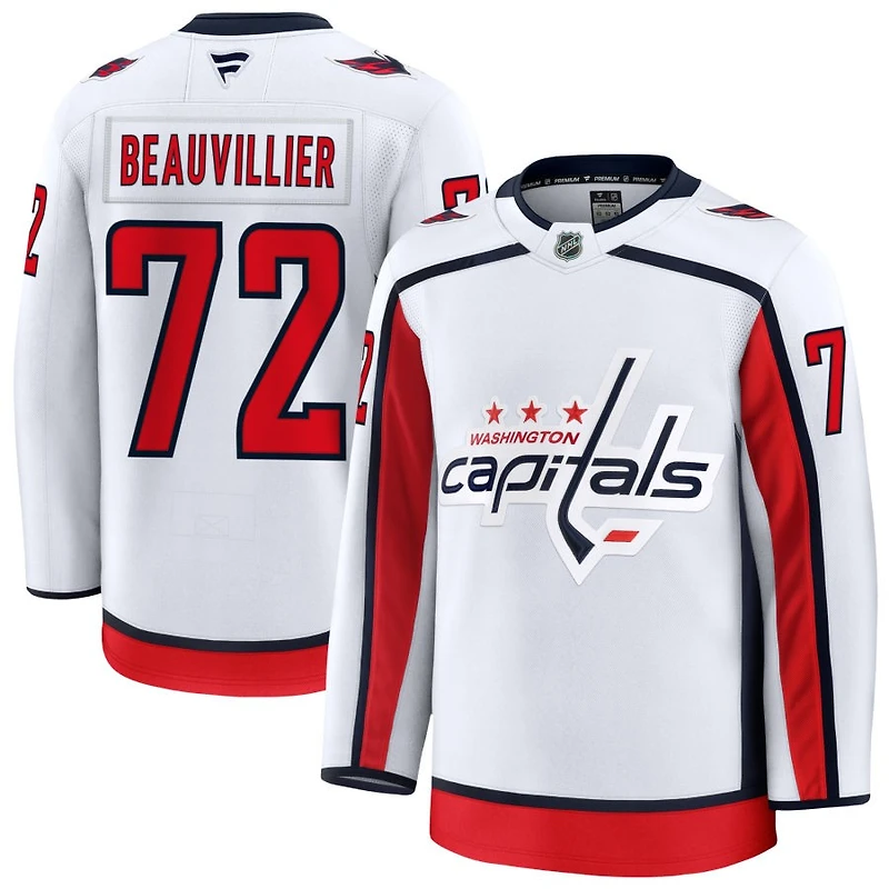 Anthony Beauvillier Men's Fanatics White Washington Capitals Away Premium Custom Jersey