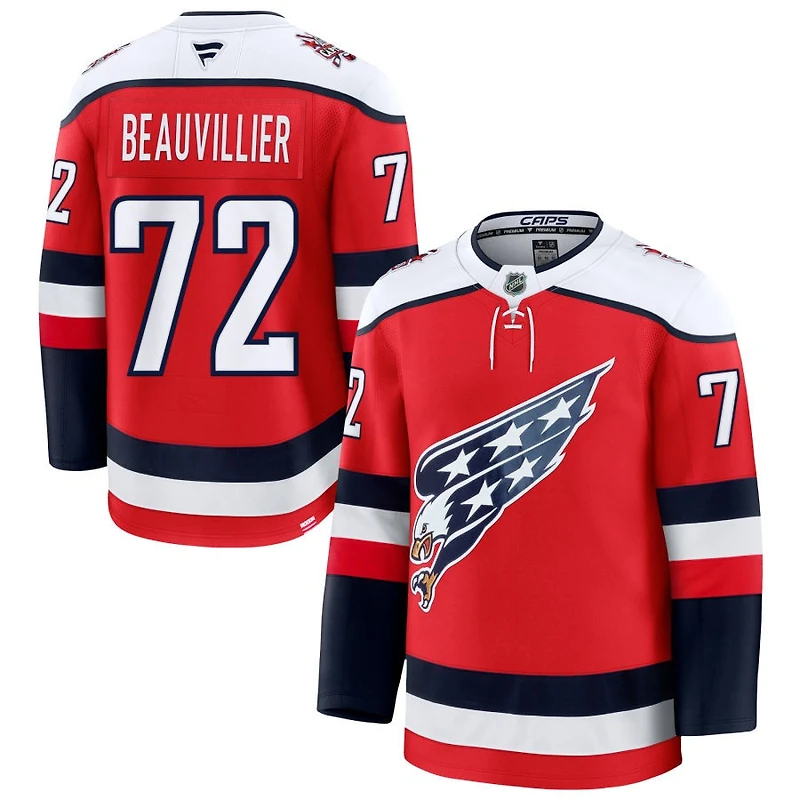 Anthony Beauvillier Men's Fanatics  Red Washington Capitals Alternate Premium Custom Jersey