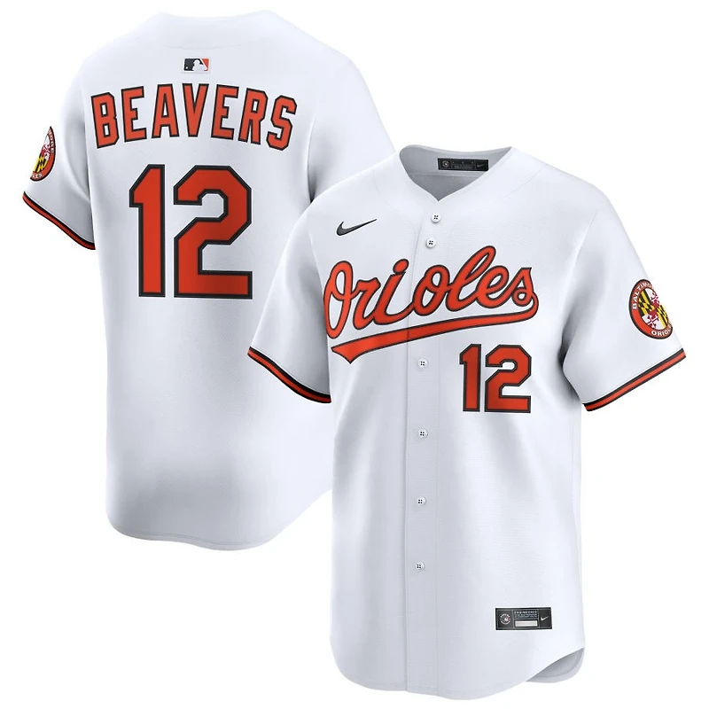 Dylan Beavers Youth Nike  White Baltimore Orioles Home Custom Limited Jersey