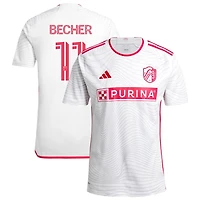 Simon Becher Men's adidas  White St. Louis City SC 2024 The Confluence Kit Replica Custom Jersey