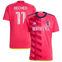 Simon Becher Men's adidas Red St. Louis City SC 2023 CITY Kit Replica Custom Jersey