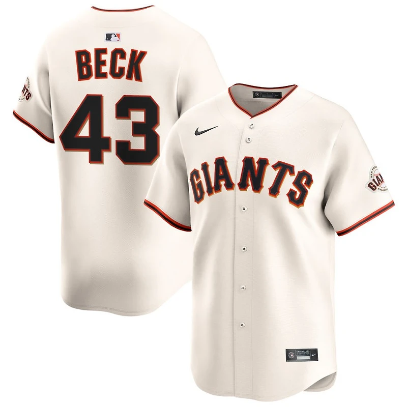 Tristan Beck Men's Nike Cream San Francisco Giants Home Limited Custom Jersey