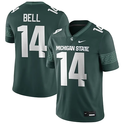 Malcolm Bell Men's Nike Green Michigan State Spartans NIL Pick-A-Player Game Jersey