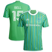 Jon Bell Men's adidas  Green Seattle Sounders FC 2024 The Anniversary Kit Replica Custom Jersey