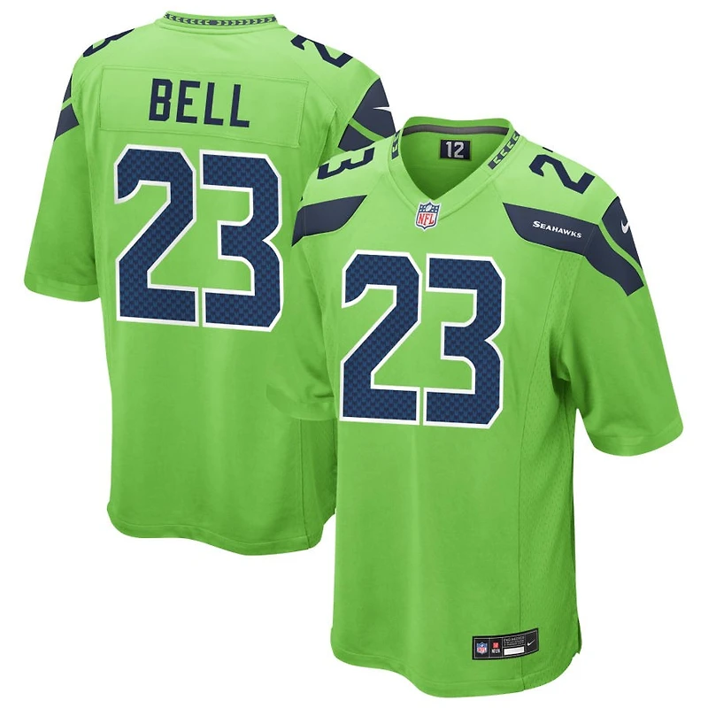 D'Anthony Bell Men's Nike Neon Green Seattle Seahawks Alternate Custom Game Jersey