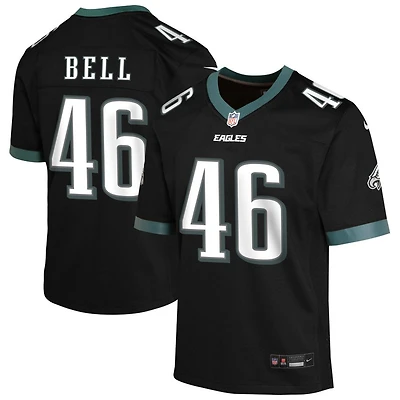 Jaheim Bell Youth Nike Black Philadelphia Eagles Alternate Custom Game Jersey