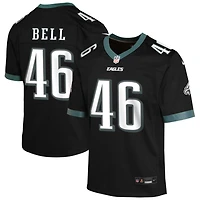 Jaheim Bell Youth Nike Black Philadelphia Eagles Alternate Custom Game Jersey