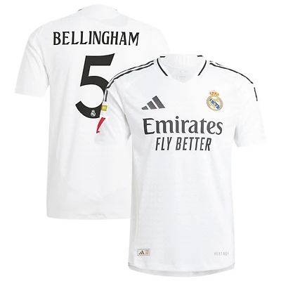 Jude Bellingham Men's adidas  White Real Madrid 2024/25 Home Authentic Custom Jersey
