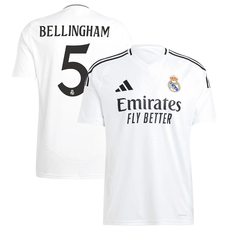 Jude Bellingham Men's adidas  White Real Madrid 2024/25 Home Replica Custom Jersey