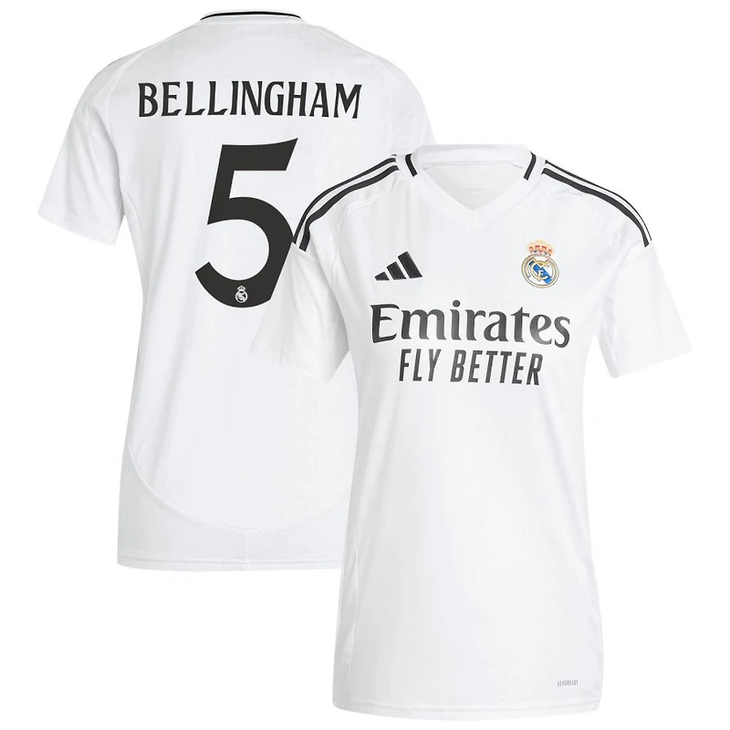 Jude Bellingham Women's adidas  White Real Madrid 2024/25 Home Replica Custom Jersey