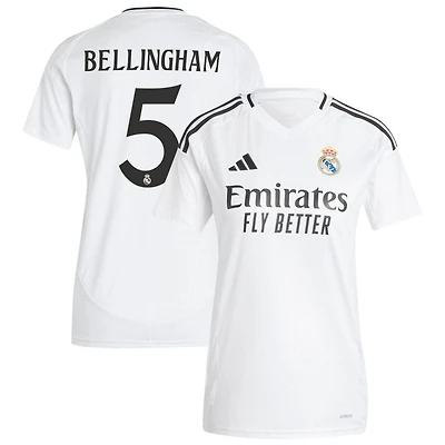 Jude Bellingham Women's adidas  White Real Madrid 2024/25 Home Replica Custom Jersey
