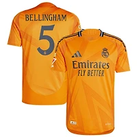 Jude Bellingham Men's adidas  Orange Real Madrid 2024/25 Away Authentic Custom Jersey