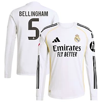 Jude Bellingham Men's adidas White Real Madrid 2025/26 Home Authentic Long Sleeve Custom Jersey