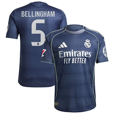 Jude Bellingham Men's adidas Blue Real Madrid 2025/26 Away Authentic Custom Jersey