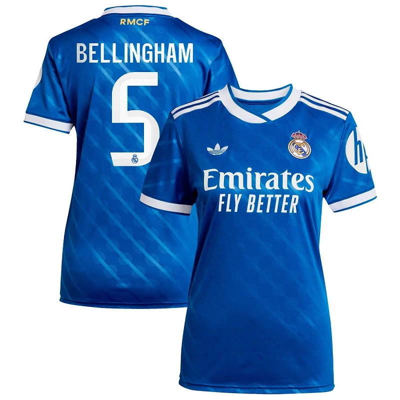 Jude Bellingham Women's adidas Blue Real Madrid 2025/26 Third Replica Custom Jersey