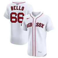 Brayan Bello Men's Nike White Boston Red Sox Home Elite Sponsor Patch Custom Jersey