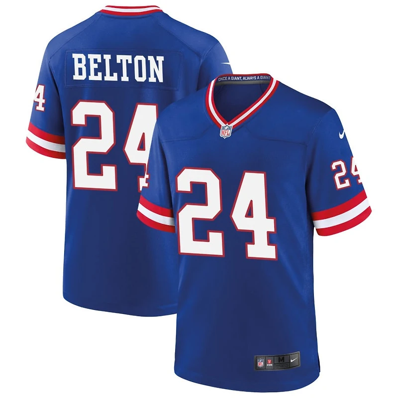 Dane Belton Men's Nike Royal New York Giants Classic Custom Game Jersey