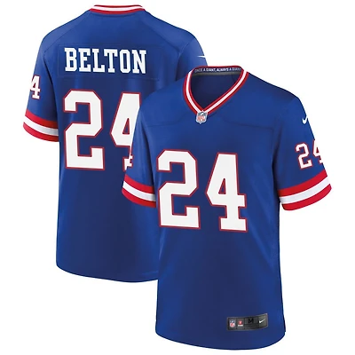 Dane Belton Men's Nike Royal New York Giants Classic Custom Game Jersey