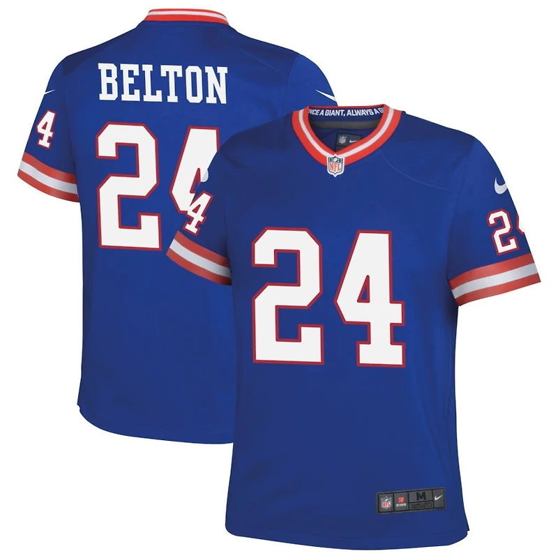 Dane Belton Youth Nike Royal New York Giants Classic Custom Game Jersey