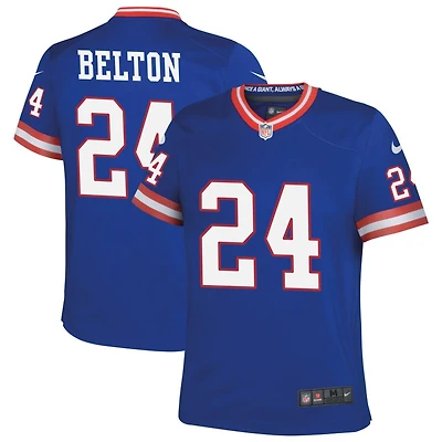 Dane Belton Youth Nike Royal New York Giants Classic Custom Game Jersey