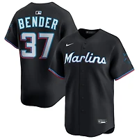 Anthony Bender Men's Nike Black Miami Marlins Alternate Limited Custom Jersey