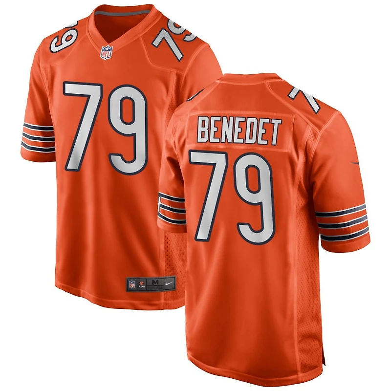 Theo Benedet Men's Nike Orange Chicago Bears Alternate Custom Game Jersey