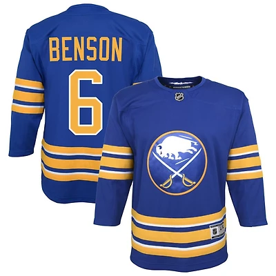 Zach Benson Youth Royal Buffalo Sabres Home Custom Premier Jersey