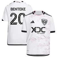 Christian Benteke Youth adidas White D.C. United 2023 The Cherry Blossom Kit Replica Custom Jersey