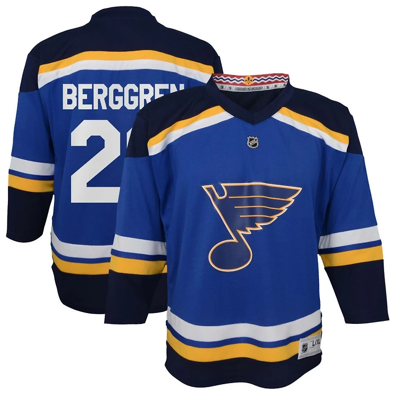 Jonatan Berggren Youth  Blue St. Louis Blues Home Replica Custom Jersey