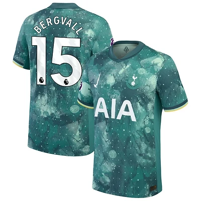 Lucas Bergvall Men's Nike  Green Tottenham Hotspur 2024/25 Third Authentic Custom Jersey