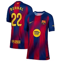 Marc Bernal Youth Nike  Blue Barcelona 2025/26 Home Replica Custom Jersey