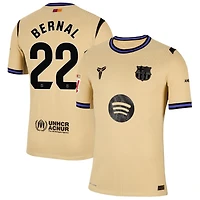 Marc Bernal Men's Nike  Gold Barcelona 2025/26 Away Match Authentic Custom Jersey