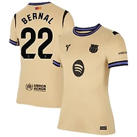 Marc Bernal Women's Nike  Gold Barcelona 2025/26 Away Stadium Replica Custom Jersey