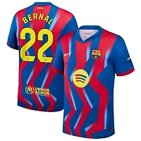 Marc Bernal Men's Nike Blue Barcelona 2025/26 Fourth Replica Custom Jersey