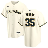 Steward Berroa Men's Nike Cream Milwaukee Brewers Home Replica Custom Jersey