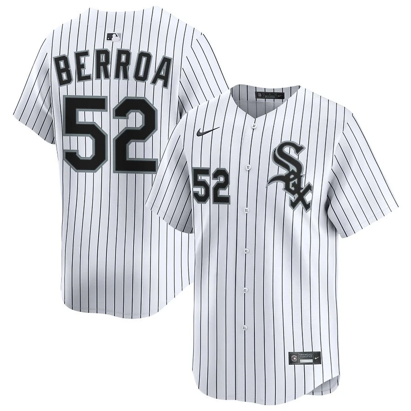 Prelander Berroa Men's Nike White Chicago White Sox Home Limited Custom Jersey