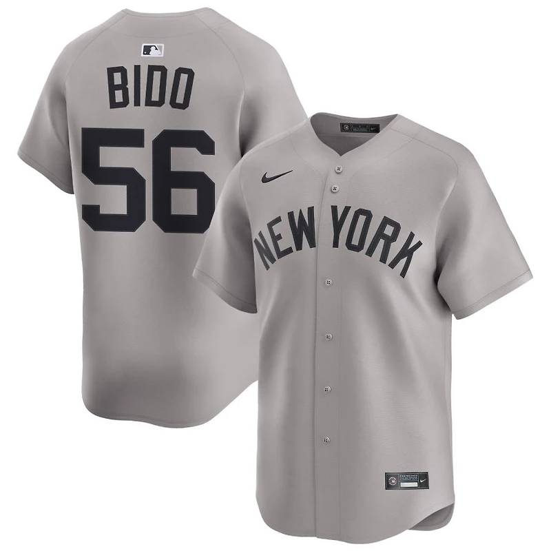Osvaldo Bido Men's Nike Gray New York Yankees Away Limited Custom Jersey