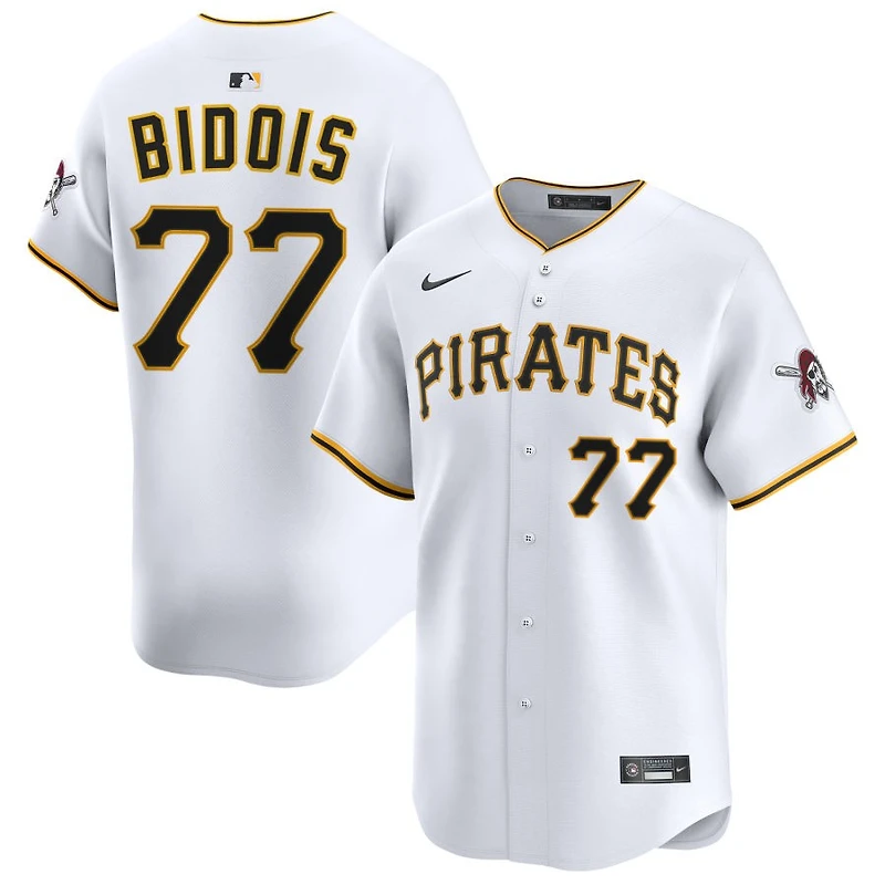 Brandan Bidois Men's Nike White Pittsburgh Pirates Home Limited Custom Jersey