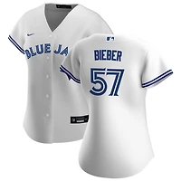 Shane Bieber Women's Nike White Toronto Blue Jays Home Replica Custom Jersey
