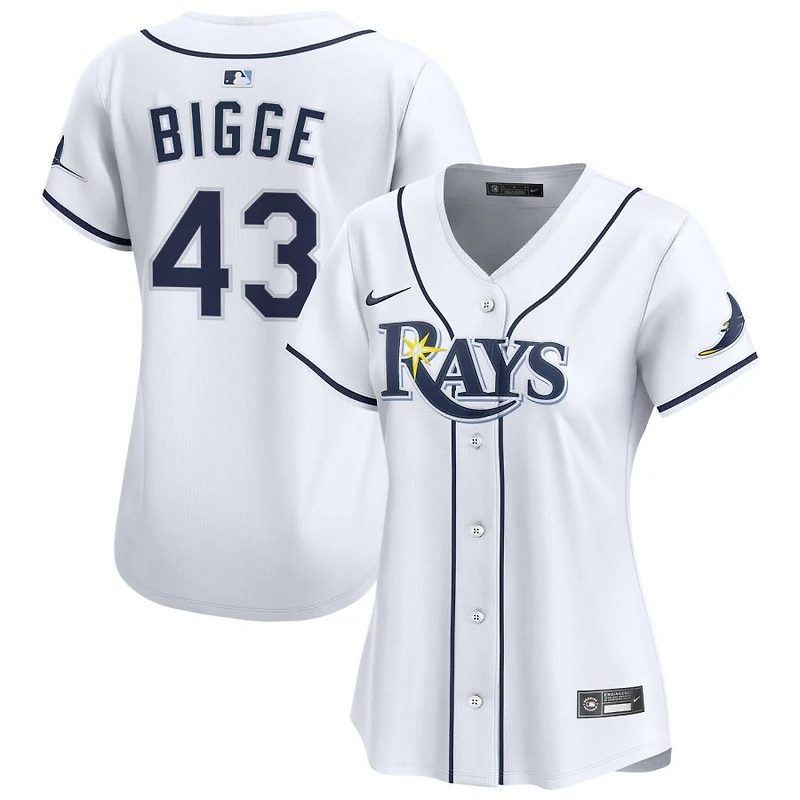 Hunter Bigge Women's Nike White Tampa Bay Rays Home Limited Custom Jersey
