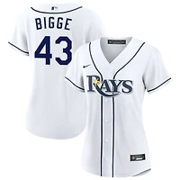 Hunter Bigge Women's Nike  White Tampa Bay Rays Home Custom Replica 2.0 Jersey