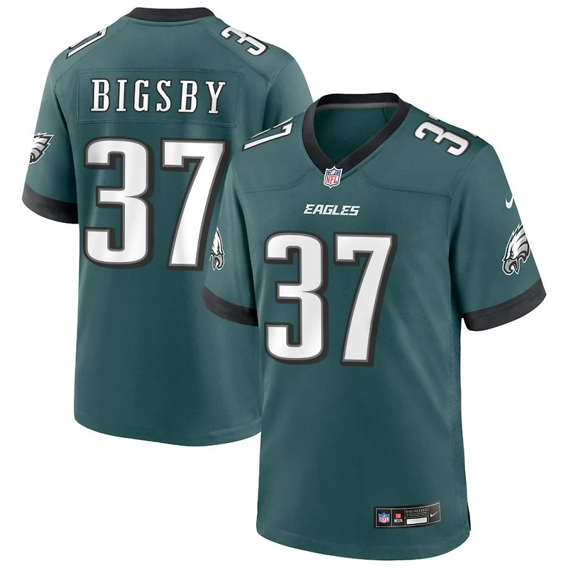Tank Bigsby Men's Nike Midnight Green Philadelphia Eagles Custom Game Jersey