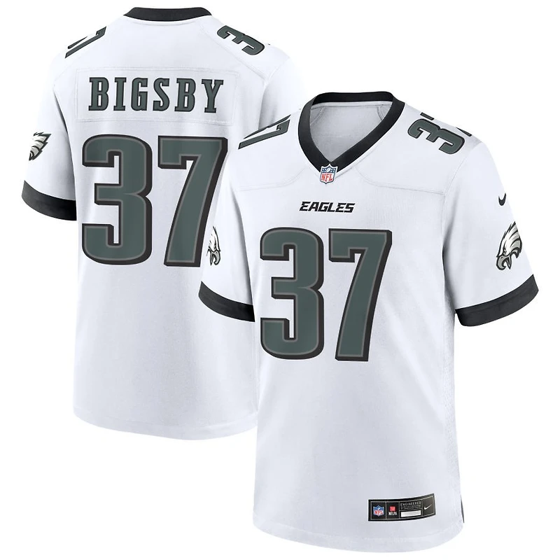 Tank Bigsby Men's Nike White Philadelphia Eagles Custom Game Jersey