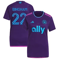 David Bingham Women's adidas Purple Charlotte FC 2023 Crown Jewel Kit Replica Custom Jersey