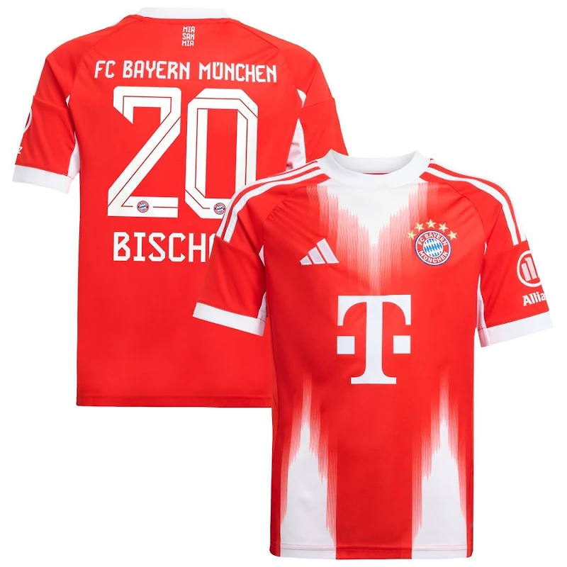 Tom Bischof Youth adidas Red Bayern Munich 2025/26 Home Replica Custom Jersey