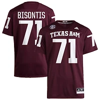 Chase Bisontis Men's adidas  Maroon Texas A&M Aggies NIL Pick-A-Player Home Premier Football Jersey