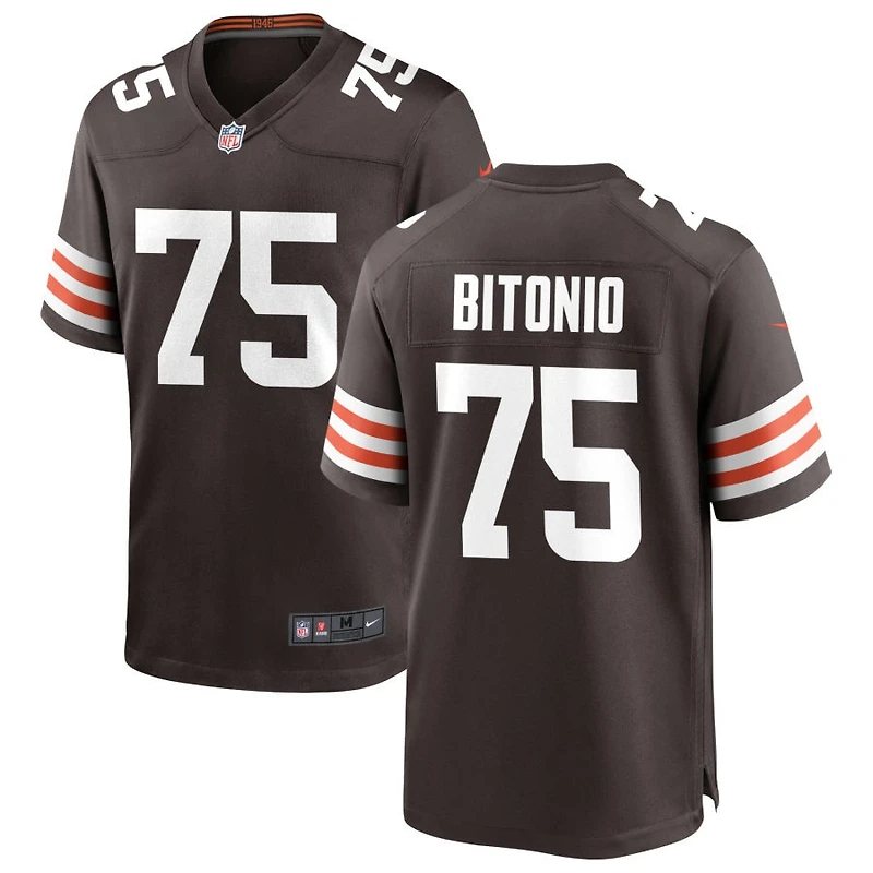 Joel Bitonio Men's Nike Cleveland Browns Brown Custom Game Jersey