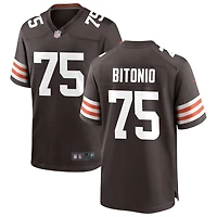 Joel Bitonio Men's Nike Cleveland Browns Brown Custom Game Jersey