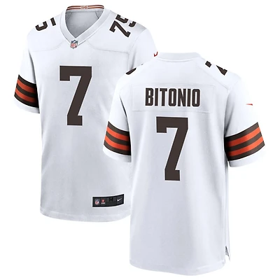 Joel Bitonio Men's Nike White Cleveland Browns Custom Game Jersey