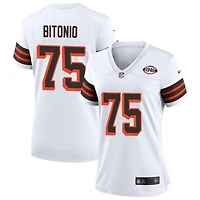 Joel Bitonio Women's Nike White Cleveland Browns 1946 Collection Alternate Custom Jersey